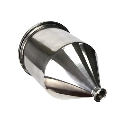 HOMEXO Stainless Steel Funnel, Liquid Particle Feeding Port, Mechanical Hopper 2L Stainless Steel Hopper 1pc