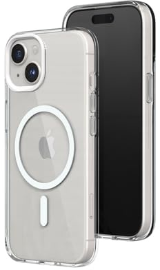 RhinoShield Clear Hülle für MagSafe für iPhone 15 Plus | Starker Magnet, Anti-Vergilbung, transparent, hohe Klarheit, stoßfest, Fallschutz nach Militärstandard