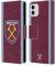 Head Case Designs Funda de piel tipo cartera con licencia oficial del West Ham United FC Home 2023/24 Crest Kit compatible con Apple iPhone 11