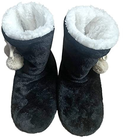haozaikeji Chaussons Maison Homme Femme Chaussures Intérieur Invités Voyage Bureau Semelle Antidérapante Pantoufles Hiver Chaud Bottes à Talon Fermé Bottines Pantoufles Mules Unisexe Slippers Doux