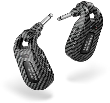 Phenyx Pro 2.4GHz Sistema inalámbrico para guitarra, transmisor receptor digital inalámbrico para guitarra con 18 frecuencias y 100 pies de cobertura (PDP-G)