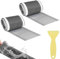 YUNYODA 4 recogedores de pelo de drenaje de ducha, recogedor de pelo desechable y cortable con pala de limpieza, adhesivo de malla de drenaje de ducha, filtro rectangular para fregadero de bañera