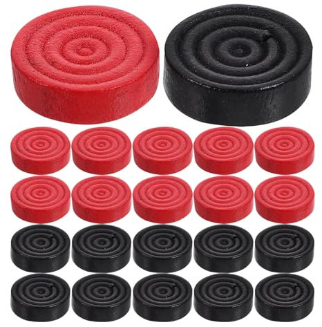 UPKOCH 24stücke Holzspielsteine Ersatzteile Für Schach Und Dame Runde Form Robustes Material Für Brettspiele Unterwegs