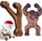 CHEW BOSS Indestructible Dog Toy – Bacon- Beef Flavoured Wishbone for Aggressive Chewers, Durable Nylon Bone for Small & Large Dogs, Long-Lasting Interactive Chew Toy for Boredom Relief, Chew BoneToy