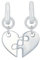 Amor Charm 925 Sterling Silber Damen Charms, 2 cm, Silber, Puzzleteil, Kommt in Schmuck Geschenk Box, 2038509