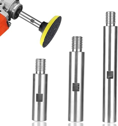 JOLIGAEA 3 Piezas Varilla de Extensión de Amoladora Angular M14, 75mm/100mm/140mm Extensión de Pulidora Angular, Barra de Extensión de Máquina Giratoria, Herramientas de Pulido