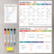 Dry Erase Magnetic Calendar for Refrigerator, 3 Pack- Monthly & Weekly & Daily Planner Magnet Whiteboard for Fridge Wall Door - Shopping, Meal/Menu, To Do List, Family Schedule Planning Board, 14x11