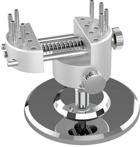 LuTangous Mini-Schraubstock, 360° verstellbar, drehbar, CNC-Aluminiumlegierung, Tischschraubstock mit 8 Bankstiften, 8,1 cm Spannbreite für Actionfiguren, DIY, Schmuck, Uhr