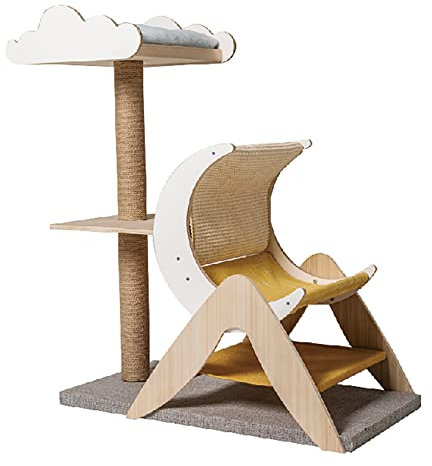 HXFFXHF Cat Tree Cat Tower Cat Scratch Board Cat Litter Cat Scratching Post Platform Sisal Multifunctional Cat Climbing Frame Creative Design