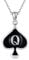 DAYLINLOVE QUEEN OF SPADES Halskette 925 Sterling Silber Königin Karte Anhänger Halsketten Einzigartige Königin der Pik Schmuck für Frauen HotWife Wife Lover
