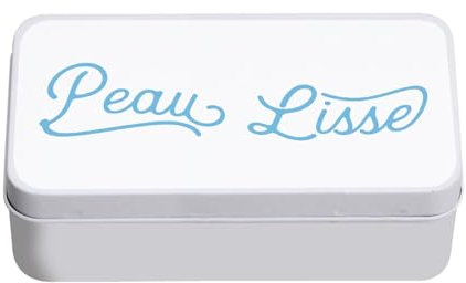White Metal Tin with Smooth Skin Joke Humour Child Baby Police – 11 x 18.5 x 5.5 cm – Storage Box, Key, Tools, Lunch Box, Sugar, Biscuit