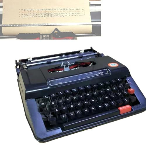 YSXXIAN Schreibmaschine im Retro-Stil, manuelle Schreibmaschine mit Etui | Rot, modern, traditionell – Geschenk für eine Literatursammlung | Vintage-Schreibmaschine für Schriftsteller und Sammler