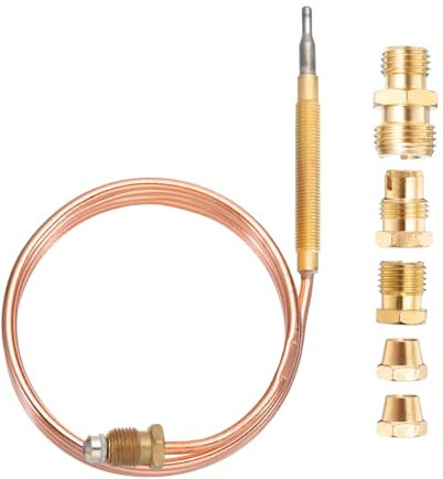 sourcing map 35.4 Thermopile Thermocouple 660 Degree Gas Fireplaces Replacement Thermocouple 11/32 for Gas Furnaces, Oven, Fryers, Boilers, Water Heaters