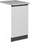 Vicco Geschirrspülblende R-Line, Geschirrspüler Fronttür, Weiß, 45 cm, AP Marmor