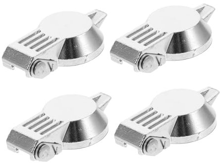 TIDTALEO 4pcs Waterproof Chrome Zinc Alloy Dust Cover for Small Round Locks Automatic Rebound Cam Lock Protection Shield for Engineering Vehicles and Machinery