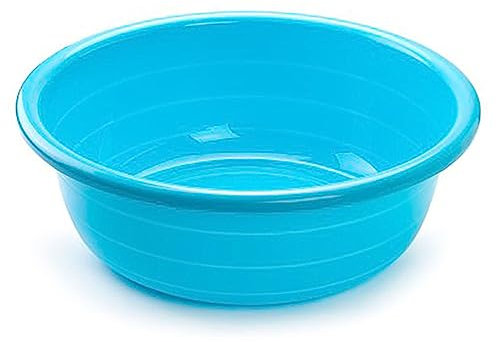 Tradineur - Cubo, Barreño, Tina Multiusos - Fabricado en plástico - Producto y Utensilio de Limpieza - Forma Redonda - Capacidad 30 litros - Ø 56,5 cm - Color Azul