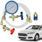 Kit de recharge pour climatiseurs de voiture - Kit de remplissage AC - Tuyau Manifold - Kit de raccord rapide pour l'entretien du véhicule