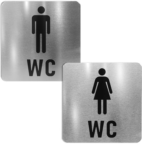 CXNXFD Lot de 2 plaques de toilette, autocollantes, idéales pour les invités, pour homme et femme, 12 x 12 cm