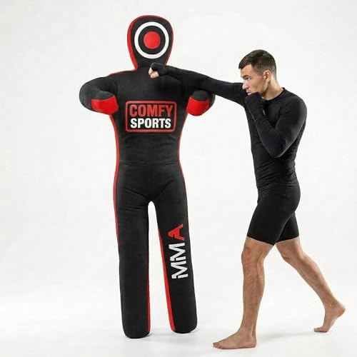 Comfy MMA Grappling Dummy, for Judo, Wrestling, Standing Position Brazilian Jiu Jitsu, Submission and Throwing Boxing Karate Training Dummies for Men & Women UNFILLED Canvas Bag