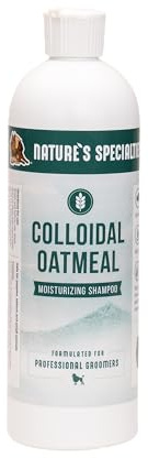 Nature's Specialties Colloidal Oatmeal Hundeshampoo - Sensitive Shampoo für Trockene, Juckende Haut - Lindert Gereizte Haut & Spendet Feuchtigkeit - Beruhigende Formel - Süßer Duft, 473ml