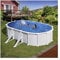 Piscina Gre KITPROV618 Atlantis - Piscina fuori terra in acciaio, ovale, colore bianco. Piscine smontabili per giardino. 610 x 375 x 132 cm.