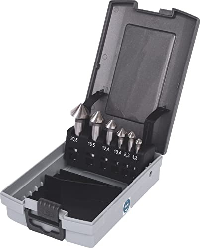 KS Tools 336.0456 HSS Co 5 Kegel-Entgratsenker-Satz, Kunststoffkassette 6-tlg.