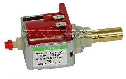 Elettrogea Ulka EX5/S Pompe 48 W 220 V universelle avec raccord en laiton, pour de Longhi UL301202 - références 187720958, 842500108