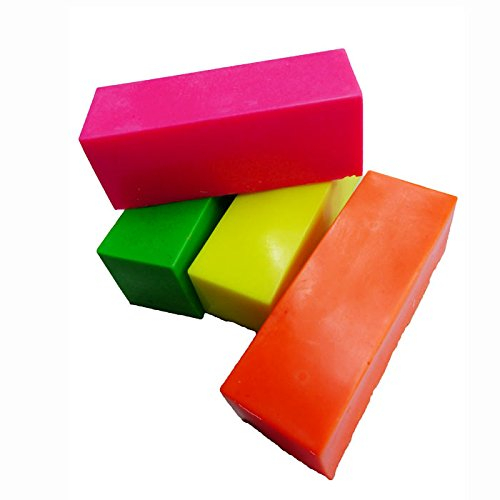Fine Art Encaustic Farben-Sortiment Neonfarben, 4 STK. große Wachsblöcke