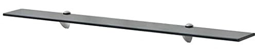 vidaXL Wand Regal Glasregal Glasboden Glasablage Badregal Schwarz 90x10 cm 8 mm