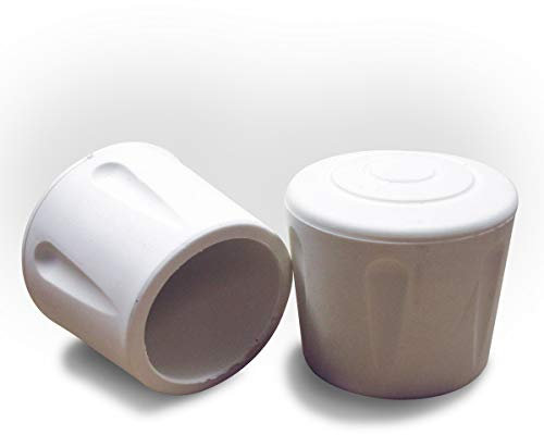 Ajile - 16 pcs - Protection Pied de Chaise et Table – Patins épais Antidérapants et Résistants - Embout à insérer - Protège Sols, Meubles - Tampon Caoutchouc Blanc Ø22 mm - Fabriqué en Europe - EVS222