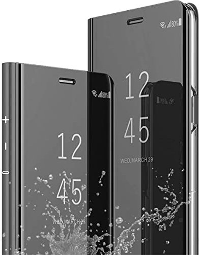 Custodia Samsung Galaxy Note 8 Cover Case Custodia Specchio Copertura Caso PC Shell Fondina Ultra Sottile Anti-Scratch Book Style Bumper per Galaxy Note 8 (Nero)