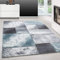 Teppium Moderner Kurzflor Teppich Wohnzimmer 200x300 (200 x 290 cm) Blau - Konturenschnitt Teppich Waschbar, Kariertes, Pflegeleicht, Weich - Ideal für Schlafzimmer, Esszimer und als Küchenteppich
