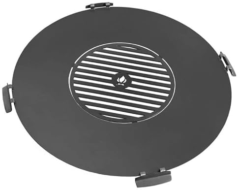 CookKing Grillplatte m. 4 Griffe für Feuerschale mit Grillrost innen 82cm Ø Rost 40 Ø