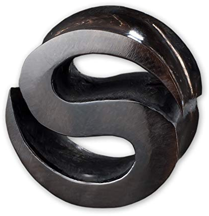 viva-adorno 1 Stück S Plug Flesh Tunnel S Form Büffel Horn schwarz Ohr Piercing 6-12mm HTS, 6mm