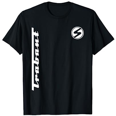 Trabant T-Shirt mit Trabant Schriftzug und Sachsenring Logo - Herren, Schwarz, S