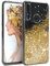 EAZY CASE Hülle kompatibel mit Huawei P Smart Z / Y9 Prime (2019) Schutzhülle mit Flüssig-Glitzer, Handyhülle, Schutzhülle, Back Cover mit Glitter Flüssigkeit,Silikon, Transparent/Durchsichtig, Gold