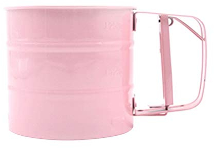 UPKOCH Mehlsieb Edelstahl Rosa Feinmaschiges Handliches Einhandsieb Für Backzubehör Küche Puderzucker Sieb Werkzeug 10.5X10.5X9.5Cm