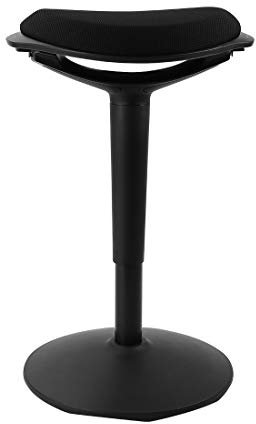 SANODESK Ergonomie Wobble Hocker Arbeitshocker Bürohocker Ergonomischer Sitzhocker Drehhocker höhenverstellbar 59-80cm (Schwarz)