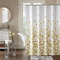 Trimming Shop Shower Curtain Polyester Fabric Bathroom Curtain Mould & Mildew Resistant With 12 Curtain Hook Waterproof Bath Curtain 180 x 180cm Long Shower Curtain Liner Washable, Golden Petals