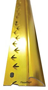 Carpet to Vinyl/Lino Threshold Strip Flooring or Doorway Trim - Metal Plate Strip Threshold Doorbar Single Edge - Gold Colour