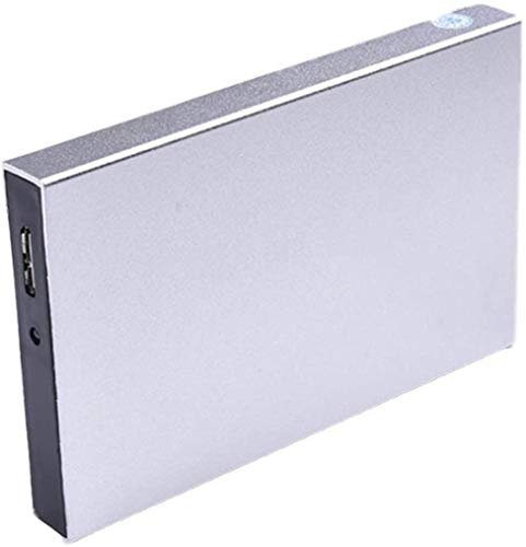 ZUEN Hard disk esterno Hdd 2 TB / 750 GB / 250 GB, 2,5 GB, in metallo portatile Usb 3.0, adatto per PC, desktop, laptop, PS4, Xbox One, MacBook, Smart TV (750 GB, argento)