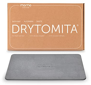 Momo Lifestyle Stone Bath Mat Drytomita, Diatomaceous Earth Absorbent Bathroom Mat Quick Dry, Shower Bath Mat (Graphite Grey, 60 X 39 cm)