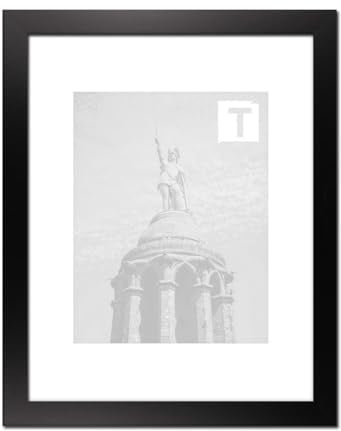 MDF-Bilderrahmen Monika 20,5 x 25,5 cm Modern kantig hier Schwarz matt mit Kunststoffglas klar 1 mm