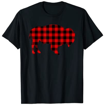 Bison Red Buffalo Plaid Yak Tier Passende Familie PJ Geschenk T-Shirt