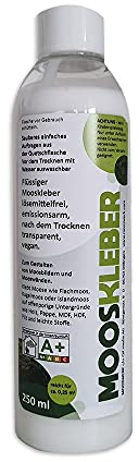 Mooskleber flüssig - Flüssiger Moosleim zum Gestalten und Basteln von Moosbildern - Nach dem Trocknen transparent - 250 ml