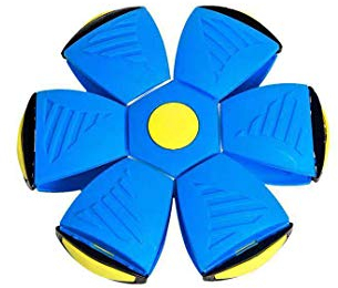 Eshining Magic UFO Ball, Deformed Flying Saucer Ball Frisbee Eltern-Kind-Spielzeug Strandspiele Outdoor-Sport-Geschenk für Jungen und Mädchen (Blau)