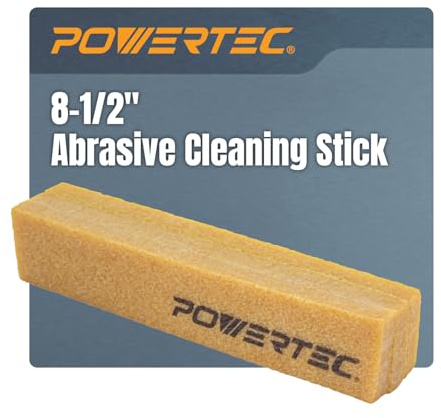 POWERTEC 71002V Schleifmittel-Reinigungsstab für Schleifbänder und Scheiben, 21,6 cm, Naturkautschuk-Radiergummi, Holzbearbeitungswerkstatt Werkzeuge für Schleifperfektion