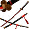 ACTASITEMS Épées Roronoa Zoro Épée en Bois Anime Cosplay - 104cm, Katana -Yama Enma Arashi Noir