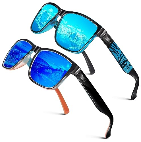 LINVO Polarisiert Sonnenbrille Herren Damen Verspiegelt Modisch UV400 Schutz Fahren Angeln CAT 3 CE