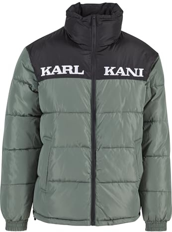 Karl Kani Herren KM-JK012-106-02 KK Retro Essential Puffer Jacket Dusty Green, XL